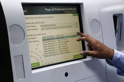 Sunarp lanza nuevos Cajeros Registrales Multiservicios.
